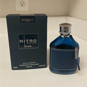 Dumont Nitro Blue Mens Cologne 3.4 oz 100 mL 80% full